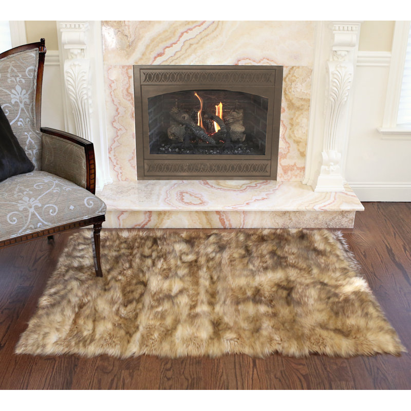 Union Rustic Meiman Luxury Faux Fur Area Rug & Reviews Wayfair